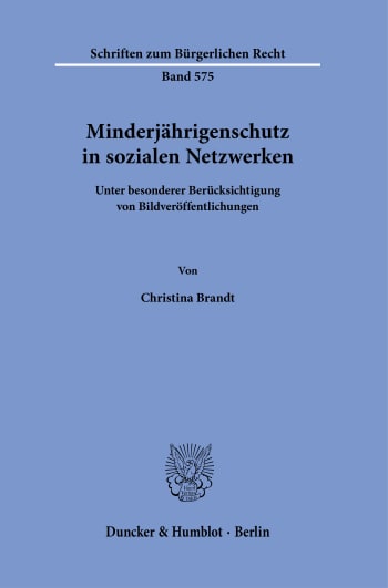 Cover: Minderjährigenschutz in sozialen Netzwerken