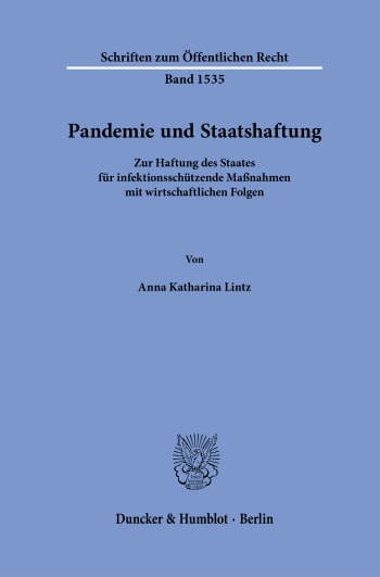 Cover: Pandemie und Staatshaftung