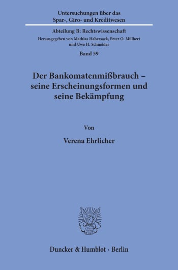 Cover: Der Bankomatenmißbrauch - seine Erscheinungsformen und seine Bekämpfung