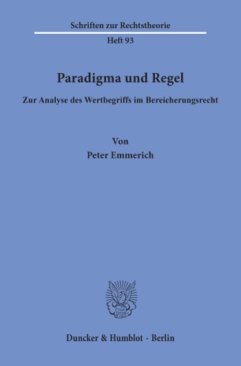 Cover: Paradigma und Regel