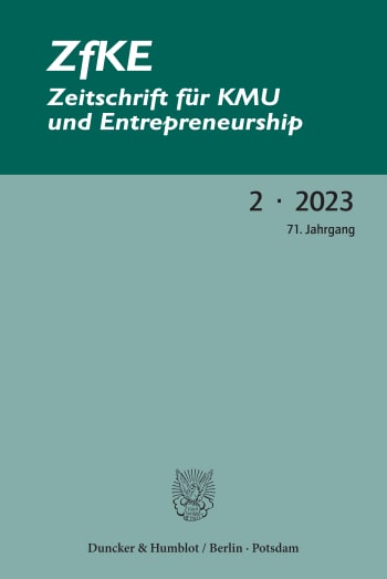 Cover: ZfKE – Zeitschrift für KMU und Entrepreneurship (ZfKE)