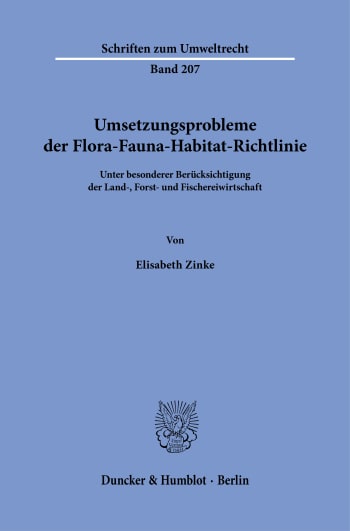 Cover: Umsetzungsprobleme der Flora-Fauna-Habitat-Richtlinie