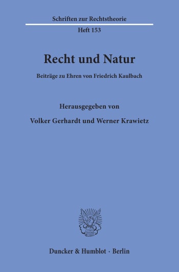 Cover: Recht und Natur