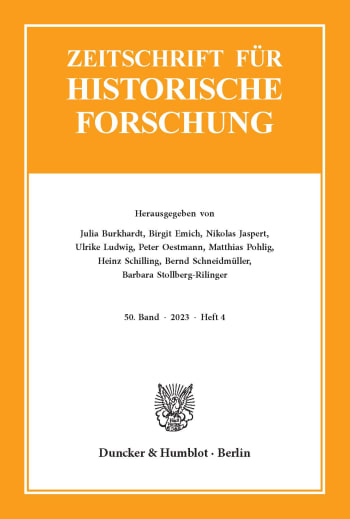 Cover: Zeitschrift für Historische Forschung (ZHF)