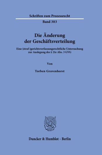 Cover: Die Änderung der Geschäftsverteilung