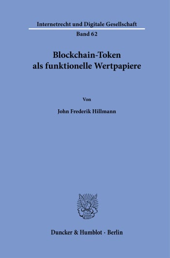 Cover: Blockchain-Token als funktionelle Wertpapiere