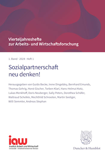 Cover: Vierteljahreshefte zur Arbeits- und Wirtschaftsforschung (VAW)