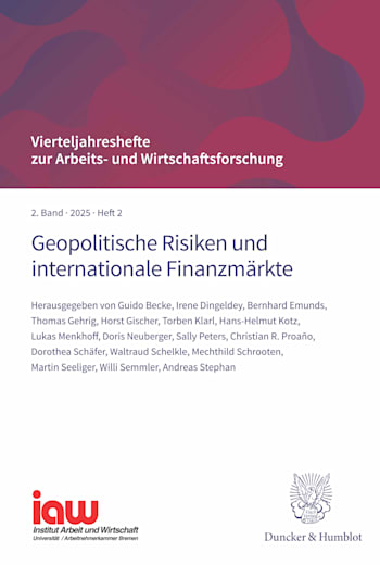Cover: Vierteljahreshefte zur Arbeits- und Wirtschaftsforschung (VAW)