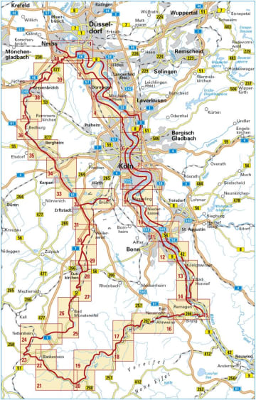 Radkarte, Fahrradkarte, Spiralo, Rhein, Ahr, Erft, Neuss, Köln, Bonn, Bad Neuenahr, Ahrweiler, Blankenheim, Bad Münstereifel, Euskirchen