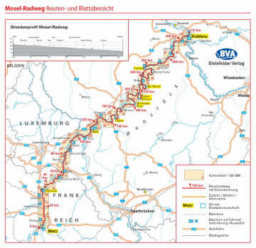 Radkarte, Fahrradkarte, Spiralo, ADFC, Mosel, Metz, Thionville, Trier, Leiwen, Bernkastel-Kues, Traben-Trabach, Zell, Cochem, Koblenz