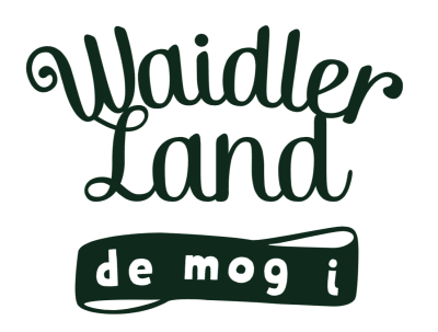 Logo vom Waidlerland Feriendorf mit Claim „de mog i“