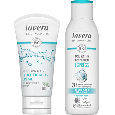 Lavera-Set aus Feuchtigkeitscreme und Body Lotion