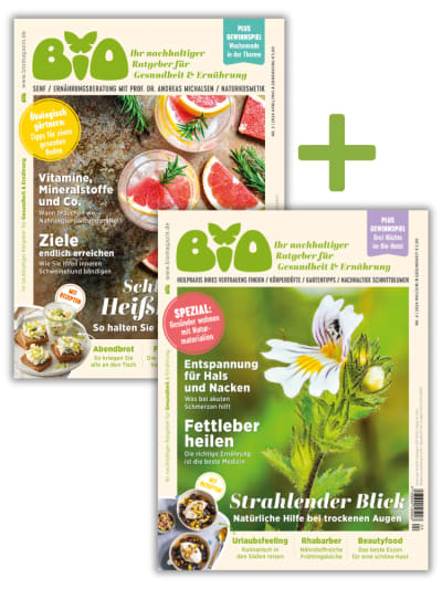 Zwei BIO-Cover, jeweils eine Ernärhungs- und eine Gesundheitsausgabe