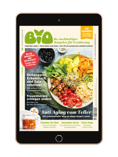 Digitale BIO-Ausgabe auf einem Tablet