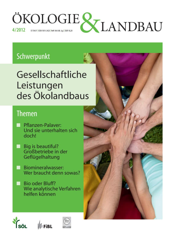 Cover: Gesellschaftliche Leistungen des Ökolandbaus