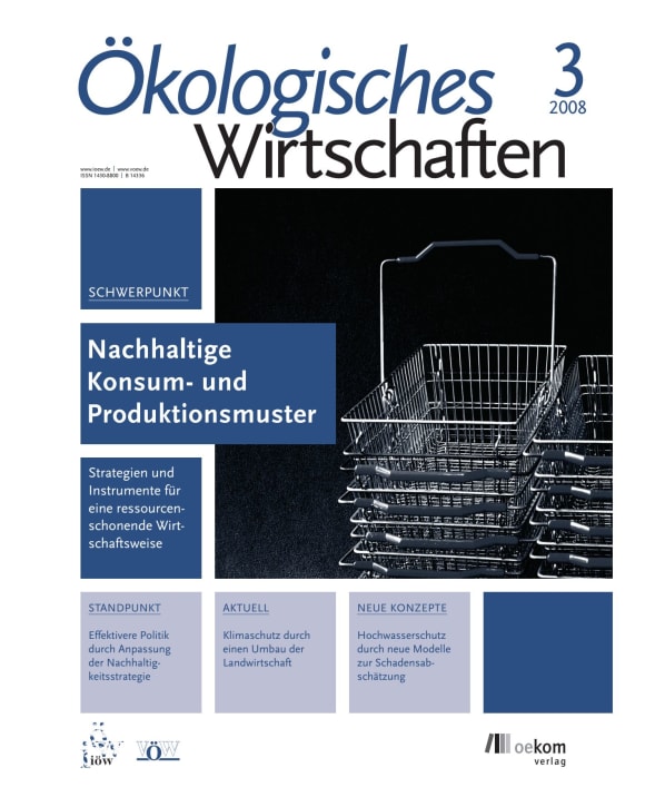 Cover: Nachhaltige Konsum- und Produktionsmuster