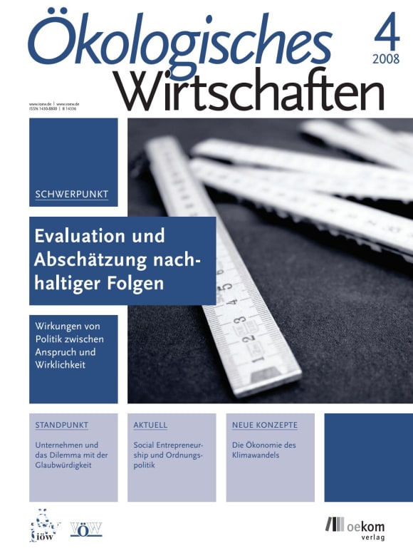 Cover: Evaluation und Abschätzung nachhaltiger Folgen