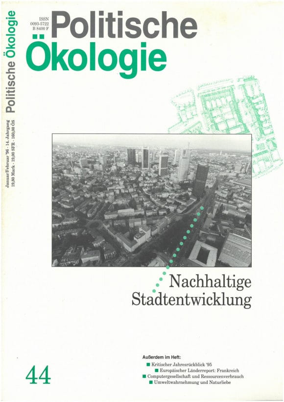 Cover: Nachhaltige Stadtentwicklung