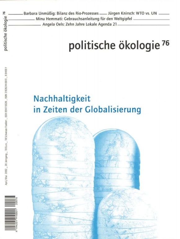 Cover: Nachhaltigkeit in Zeiten der Globalisierung