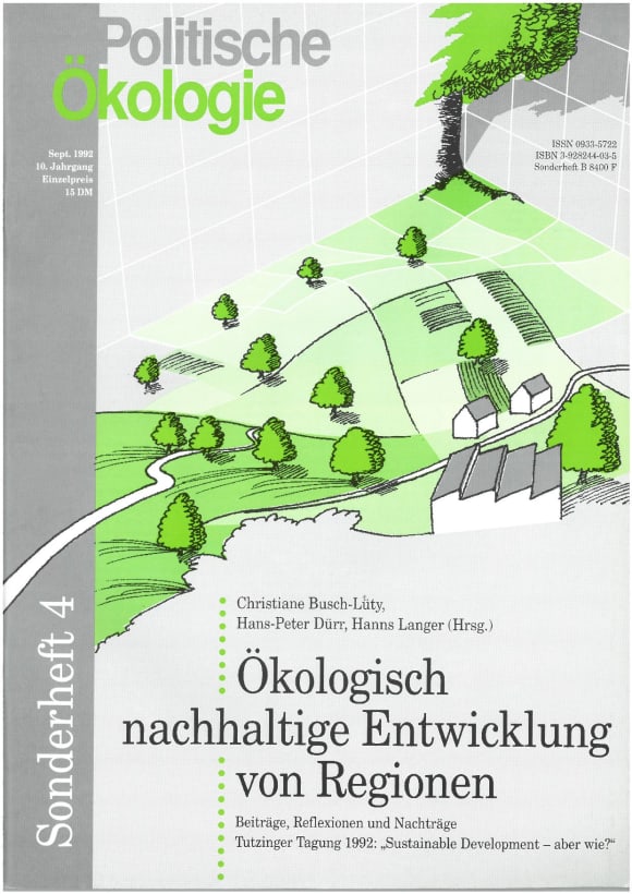 Cover: Ökologisch nachhaltige Entwicklung von Regionen