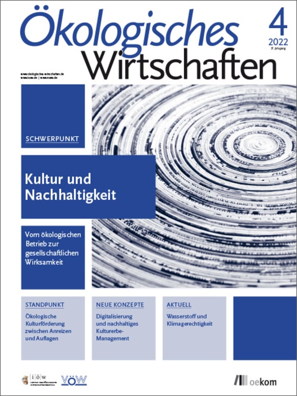 Cover: Kultur und Nachhaltigkeit