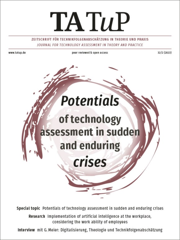 Cover: Potentials of technology assessment in sudden and enduring crises