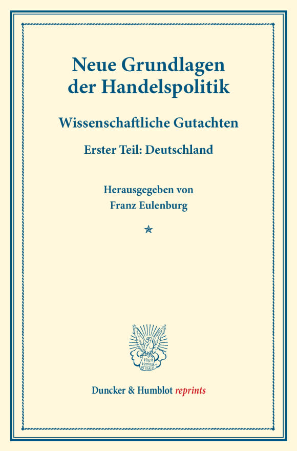 Cover Neue Grundlagen der Handelspolitik