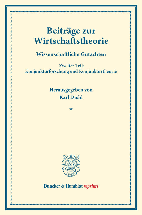 Cover Beiträge zur Wirtschaftstheorie