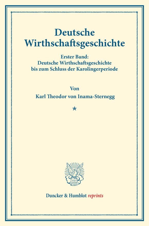 Cover Deutsche Wirthschaftsgeschichte