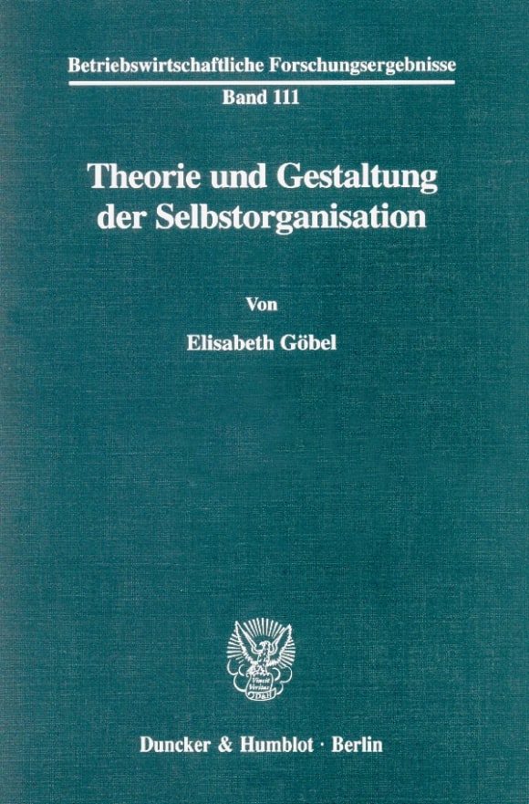 Cover Theorie und Gestaltung der Selbstorganisation