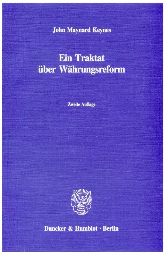 Cover Ein Traktat über Währungsreform