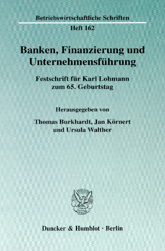 Cover Banken, Finanzierung und Unternehmensführung