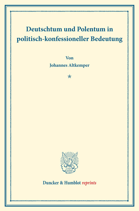 Cover Deutschtum und Polentum