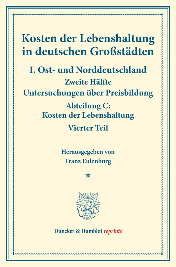 Cover Kosten der Lebenshaltung in deutschen Großstädten