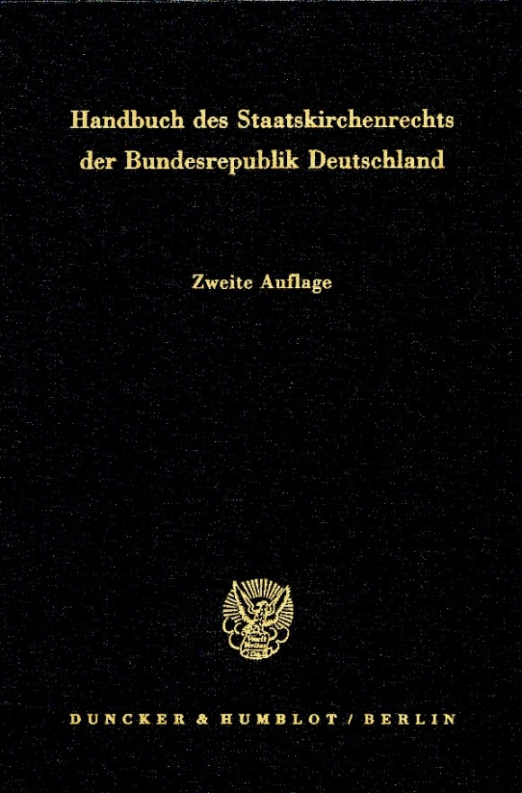 Cover Handbuch des Staatskirchenrechts der Bundesrepublik Deutschland