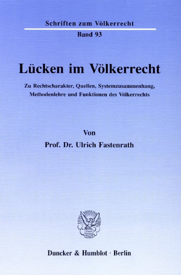 Cover Lücken im Völkerrecht