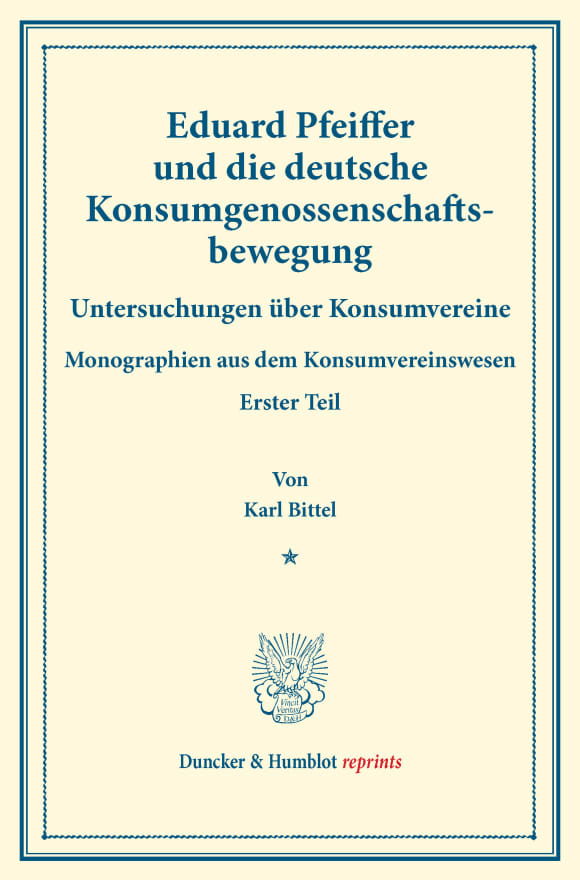 Cover Eduard Pfeiffer und die deutsche Konsumgenossenschaftsbewegung