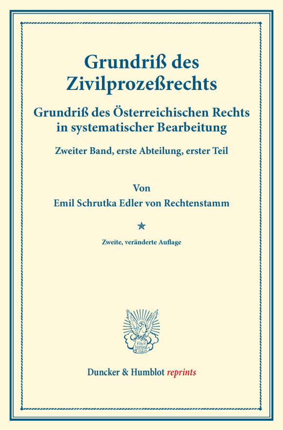 Cover Grundriß des Zivilprozeßrechts