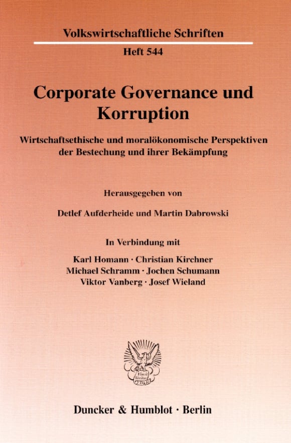 Cover Corporate Governance und Korruption