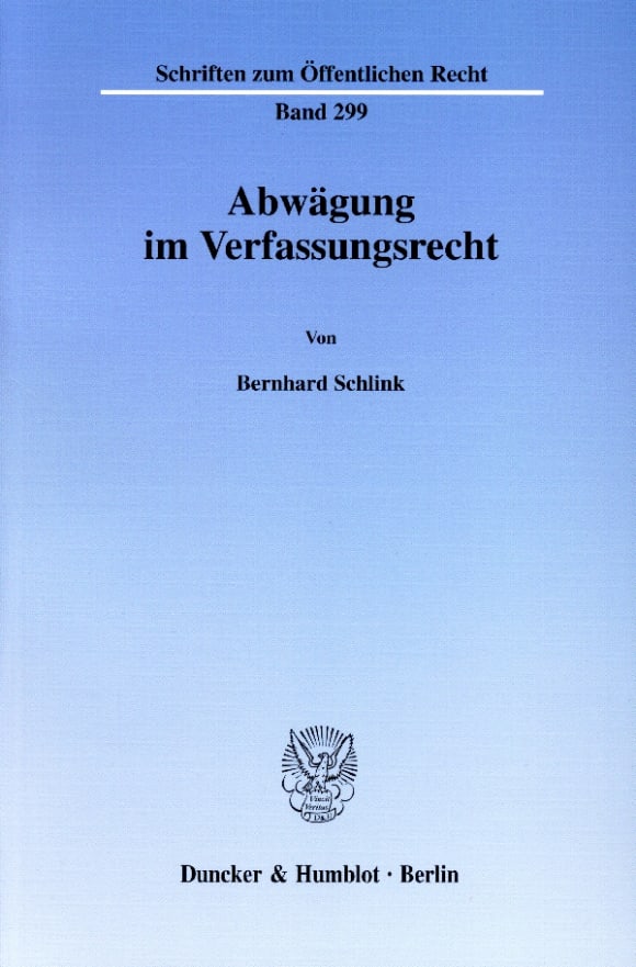 Cover Abwägung im Verfassungsrecht