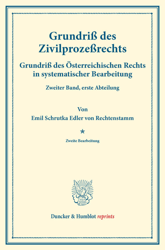 Cover Grundriß des Zivilprozeßrechts