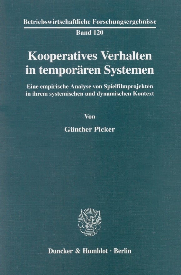 Cover Kooperatives Verhalten in temporären Systemen