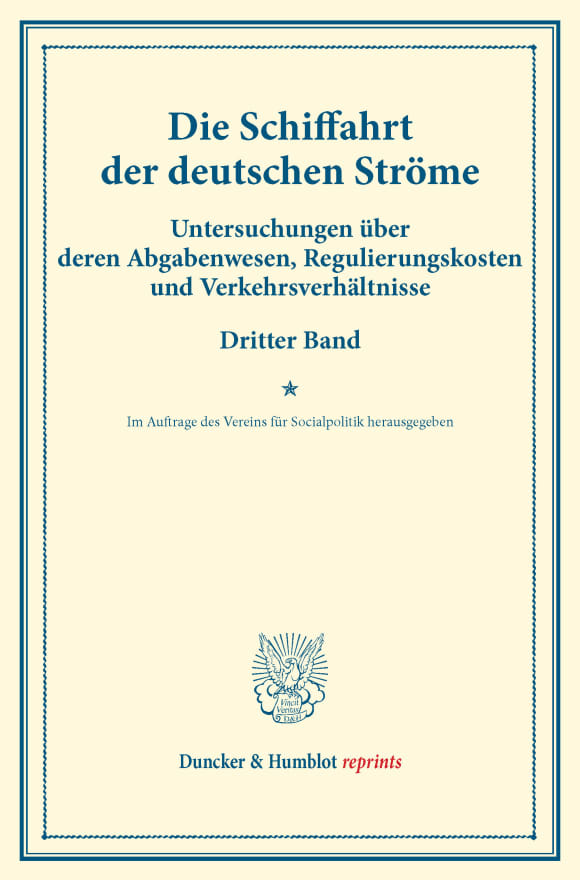 Cover Die Schiffahrt der deutschen Ströme