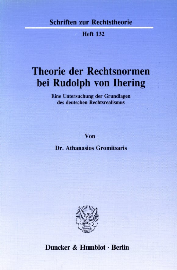 Cover Theorie der Rechtsnormen bei Rudolph von Ihering