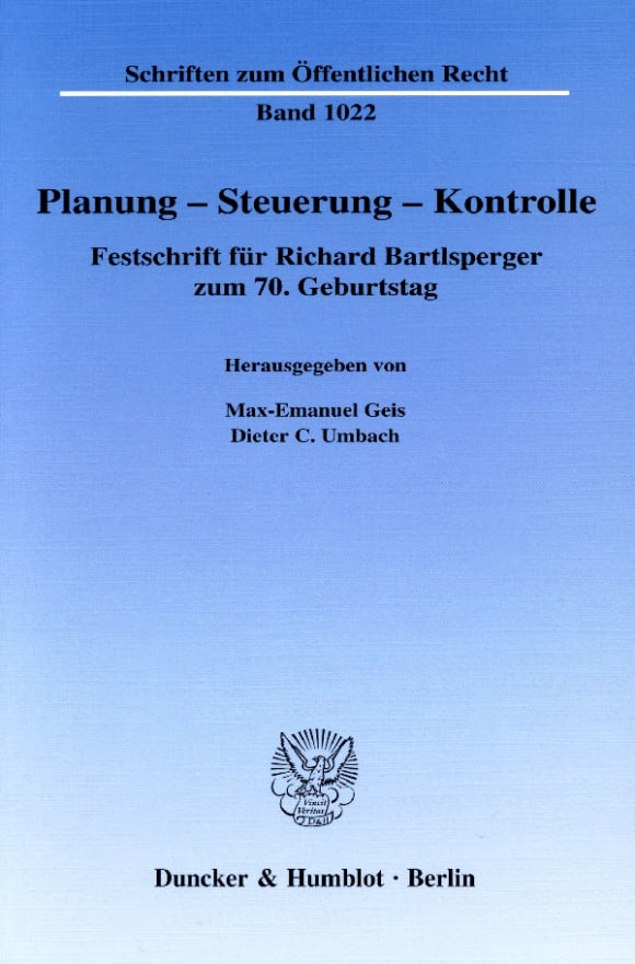 Cover Planung – Steuerung – Kontrolle