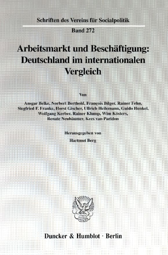 Cover Arbeitsmarkt und Beschäftigung: Deutschland im internationalen Vergleich