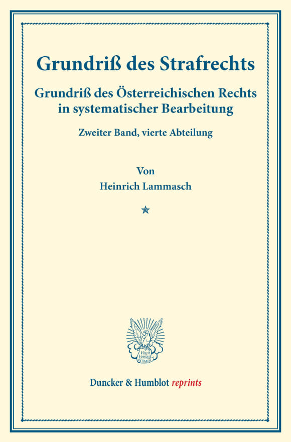 Cover Grundriß des Strafrechts