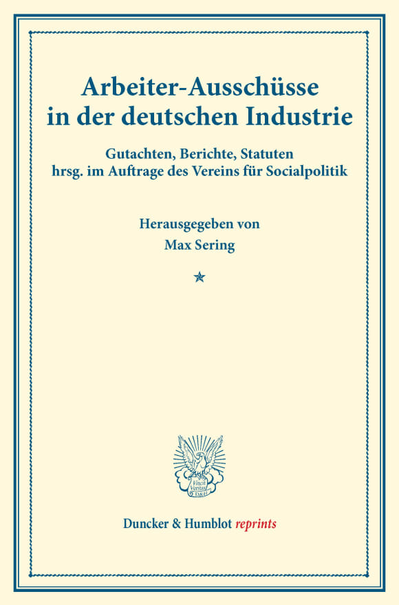 Cover Arbeiter-Ausschüsse in der deutschen Industrie