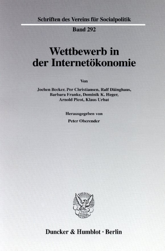 Cover Wettbewerb in der Internetökonomie