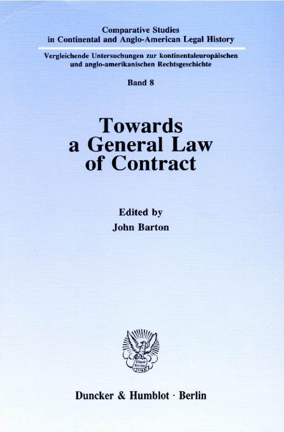 Cover Towards a General Law of Contract